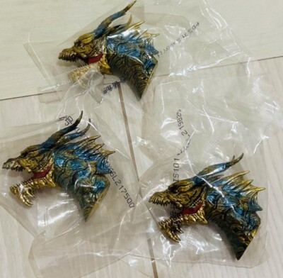 Godzilla Ichiban Kuj 70th E Prize Monster Head Magnet Kaiser Ghidorah 3 set-image