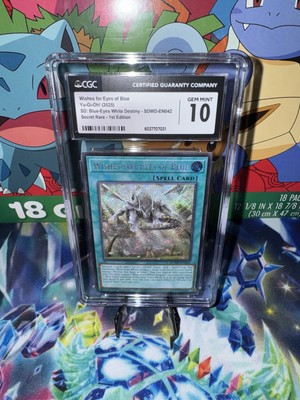 Yugioh Wishes For Eyes Of Blue Eyes White Destiny Secret Rare Grade 10 POP 2-image