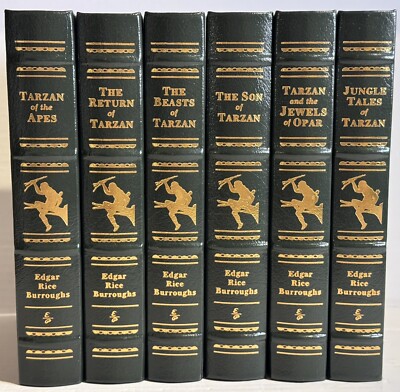 TARZAN Of THE APES 6 Book Set Edgar Rice Burroughs Easton Press-image