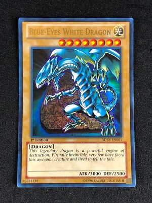 YUGIOH BLUE-EYES WHITE DRAGON SDBE-EN001 1ST ULTRA-image