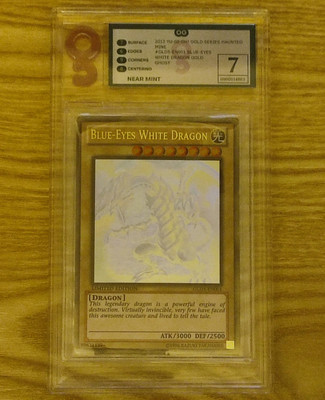 OG Grade 7 GLD5-EN001 Blue-Eyes White Dragon Ghost Rare YuGiOh-image