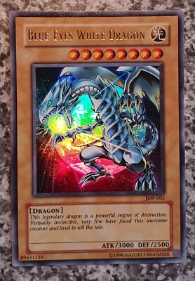 YUGIOH JMP-001 Blue Eyes White Dragon Promo Ultra Rare NM 2002-image