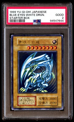 PSA 2 Blue-Eyes White Dragon Starter Box 1999 Japanese Graded Card-image