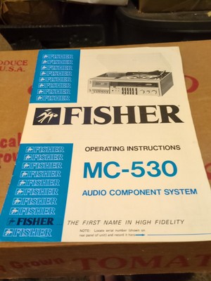 Fisher MC-530 Audio Component System Operating Instruction Manual booklet 80's-image