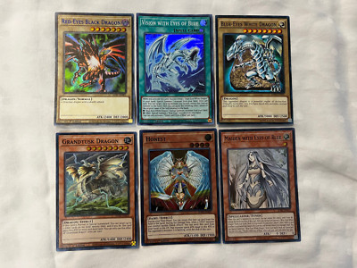 BLUE-EYES WHITE DRAGON RED-EYES BLACK MAIDEN WITH EYES HONEST PLATINUM  RARE ETC-image