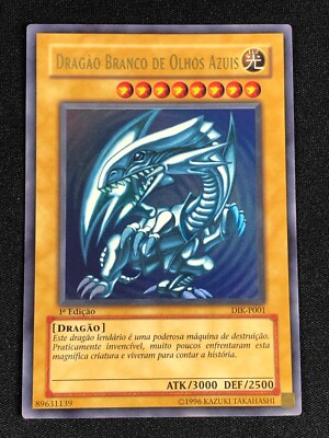 YUGIOH BLUE-EYES WHITE DRAGON DIK-P001 1ST ULTRA PORTUGESE NM SDK-001-image