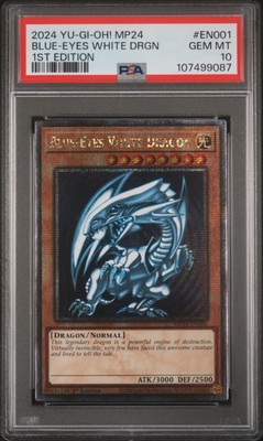 2024 YU-GI-OH! MP24-25TH ANV TIN: DUELING MIRRORS BLUE-EYES WHITE DRAGON PSA 10-image