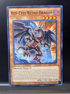 YUGIOH TCG: Red-Eyes Retro Dragon LDK2-ENJ04 1st Edition *NM-image