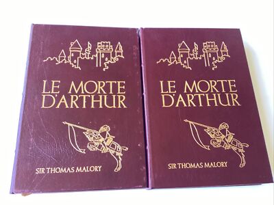 Le Morte D’arthur Easton Press Vol’s 1&2 -Set Leather Bound By Sir Thomas Malory-image