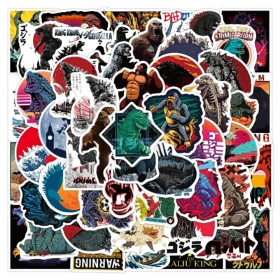 Godzilla Monster Themed Set of 50 Assorted Stickers Decal Set-image