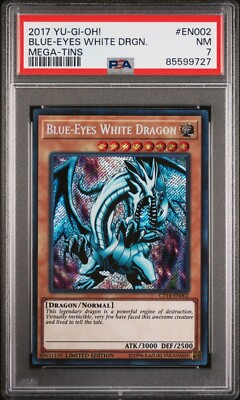 Yu-Gi-Oh! TCG Blue-Eyes White Dragon 2017 Mega-Tin Promo Ct14-En002 PSA 7-image