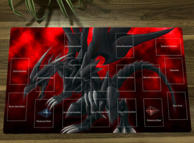 NEW YGO  TCG Red-Eyes Black Dragon CCG Trading Card Game Mat + Bag-image