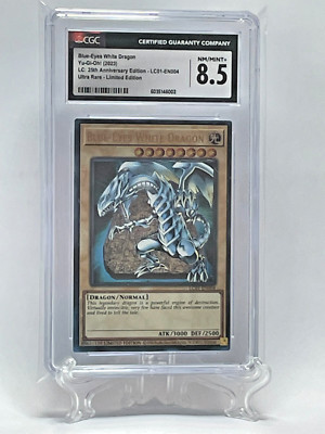 2023 Blue Eyes White Dragon 25th Anniv Limit Edit Ultra Rare LC01-EN004 CGC 8.5-image
