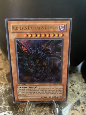 | Yugioh Red-Eyes Darkness Dragon SD1-EN001 1st Edition Ultra Rare HP 🔥 |-image