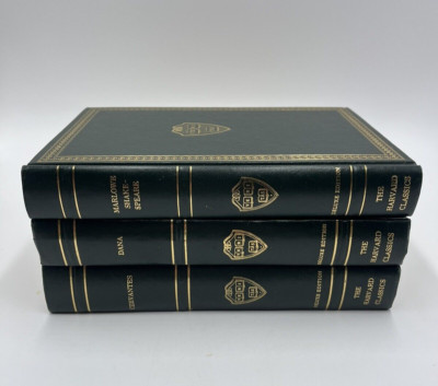 Set of 3- The Harvard Classics Marlowe Shakespeare, Cervantes, Dana Hardcovers-image