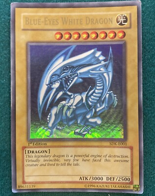 Yu-Gi-Oh! TCG Blue-Eyes White Dragon Sdk-e001 1st Edition Lp-image