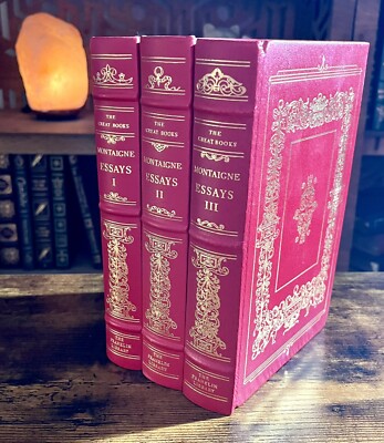 Michel de Montaigne Essays I, II, & III Franklin Library The Great Books Set!-image