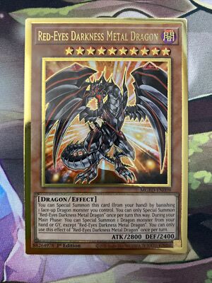 YuGiOh RED-EYES DARKNESS METAL DRAGON | MGED-EN009 Premium Gold Rare 1st NM-image