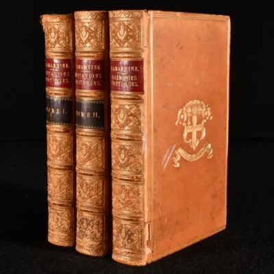 1857-59 3vol Meditations Poetiques Premieres Nouvelles Harmonies M. de Lamart...-image