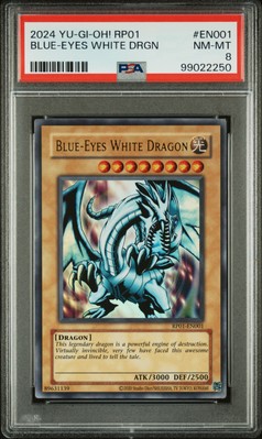 2024 YU-GI-OH! RP01-RETRO PACK #EN001 BLUE-EYES WHITE DRAGON PSA 8-image