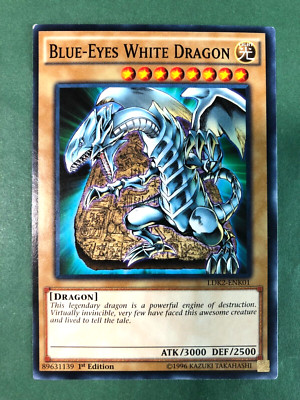 YU-GI-OH! Blue Eyes White Dragon - LDK2-ENK01 - 1st Edition - Common - LP EX-image