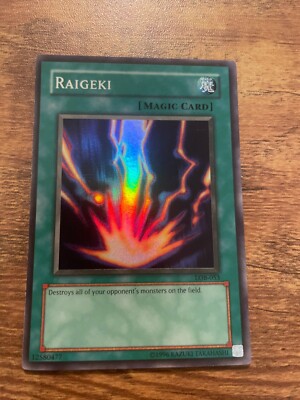 Yu-Gi-Oh! TCG Raigeki Legend of Blue Eyes White Dragon LOB-EN053 Unlimited Super-image