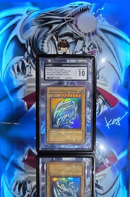 Yu-Gi-Oh! Blue-Eyes White Dragon Starter Deck Kaiba 1st Edition SDK-001 CGC 10-image