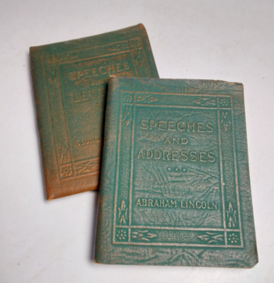 Lincoln Washington Speeches Addresses Little Leather Library Miniature Book Set-image