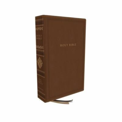 KJV Personal Size Reference Bible, Sovereign Collection, Leathersoft, Brown, Red-image