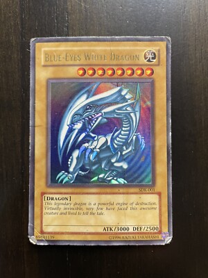 Yu-Gi-Oh! TCG Ultra Rare Blue-Eyes White Dragon SDK-001 Heavy Wear-image