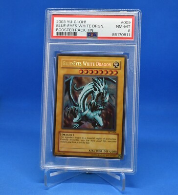 2003 Yu-Gi-Oh! Blue-Eyes White Dragon [BPT-009] PSA 8    -image