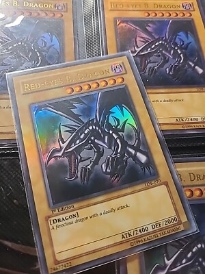 Yugioh Red-Eyes B. Dragon LOB-070 Ultra Rare 1st Ed ASIAN ENGLISH-image