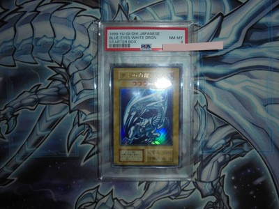 Early 1St Stage Psa8 Nm-Mt Blue-Eyed White Dragon Blue Eyes Starter Box 1999-image