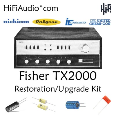 Fisher TX-2000 amp amplifier restoration recap repair service rebuild kit-image