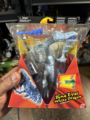 BRAND NEW Yu-Gi-Oh Blue Eyes White Dragon Mattel Toy Action Figure 2002 YuGiOh-image