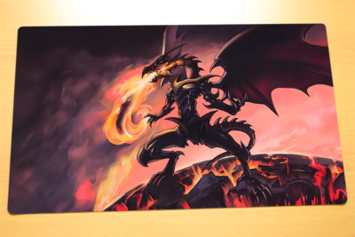 No.250 Yugioh TCG Custom Playmat Red-Eyes Black Dragon YGO Card Game Play Mat-image