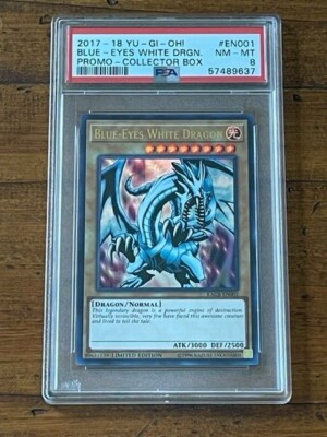 2017-18 YU-GI-Oh! Blue-Eyes White Dragon Promo Collectors Box EN001 PSA 8-image