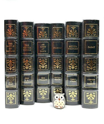 EASTON PRESS Turning Points of World War II WWII 6V Set Leather Battles SEALED-image
