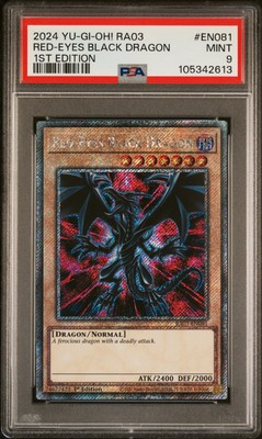 2024 YU-GI-OH! RA03-QUARTER CENTURY BONANZA 1ST ED RED-EYES BLACK DRAGON PSA 9-image