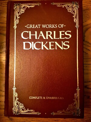 Great Works of Charles Dickens VINTAGE Leather Bound Unabridged Gilt Edge Pages-image