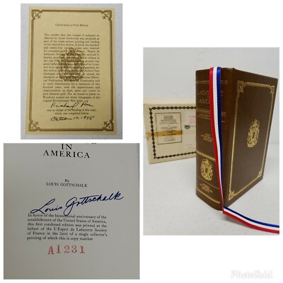Lafayette in America signed by Louis Gottschalk 1st Edition Complete Box Set -image