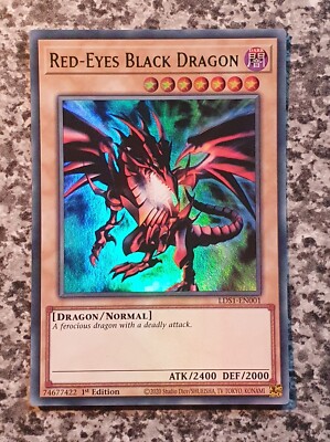 Yugioh LDS1-EN001 Red-Eyes Black Dragon Ultra Rare 1st Edition NM 2020 Green-image