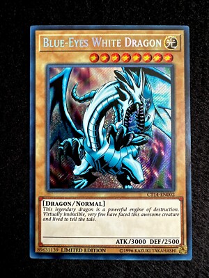 🔥 YUGIOH • BLUE-EYES WHITE DRAGON • CT14-EN002 • SECRET RARE • LIMITED • VLP 🔥-image