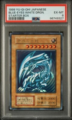 PSA 6 Blue-Eyes White Dragon Starter Box 1999 Japanese Graded Card-image