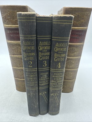 Vintage Audels Carpenters and Builders Guide Volumes 2, 3, 4 Book Set-image
