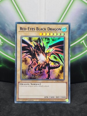 Yugioh Red-Eyes Black Dragon LDS1-EN001 Blue Ultra Rare 1st Edition NM-image