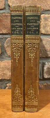 Leather 2 Vol. Set Of Painting And Celebrated Painting By Lady Jervis - 1854 1st-image