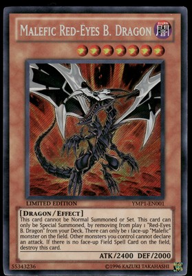 Yugioh! Malefic Red-Eyes B. Dragon YMP1-EN001 Secret Rare VLP-image