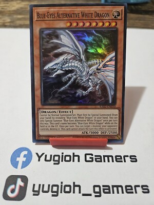 Yu-Gi-Oh Blue Eyes Alternative White Dragon RA02  1st Super Rare Light Played -image