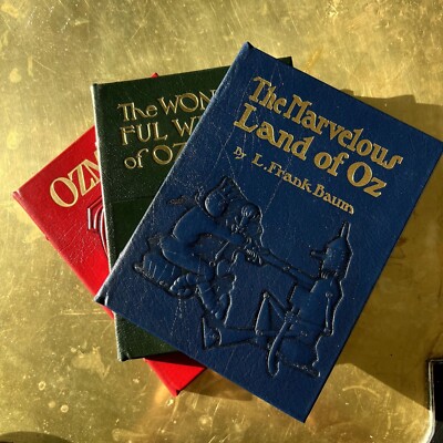 Vintage Set of Three Easton Press Wizard of Oz Books - Mint Condition-image